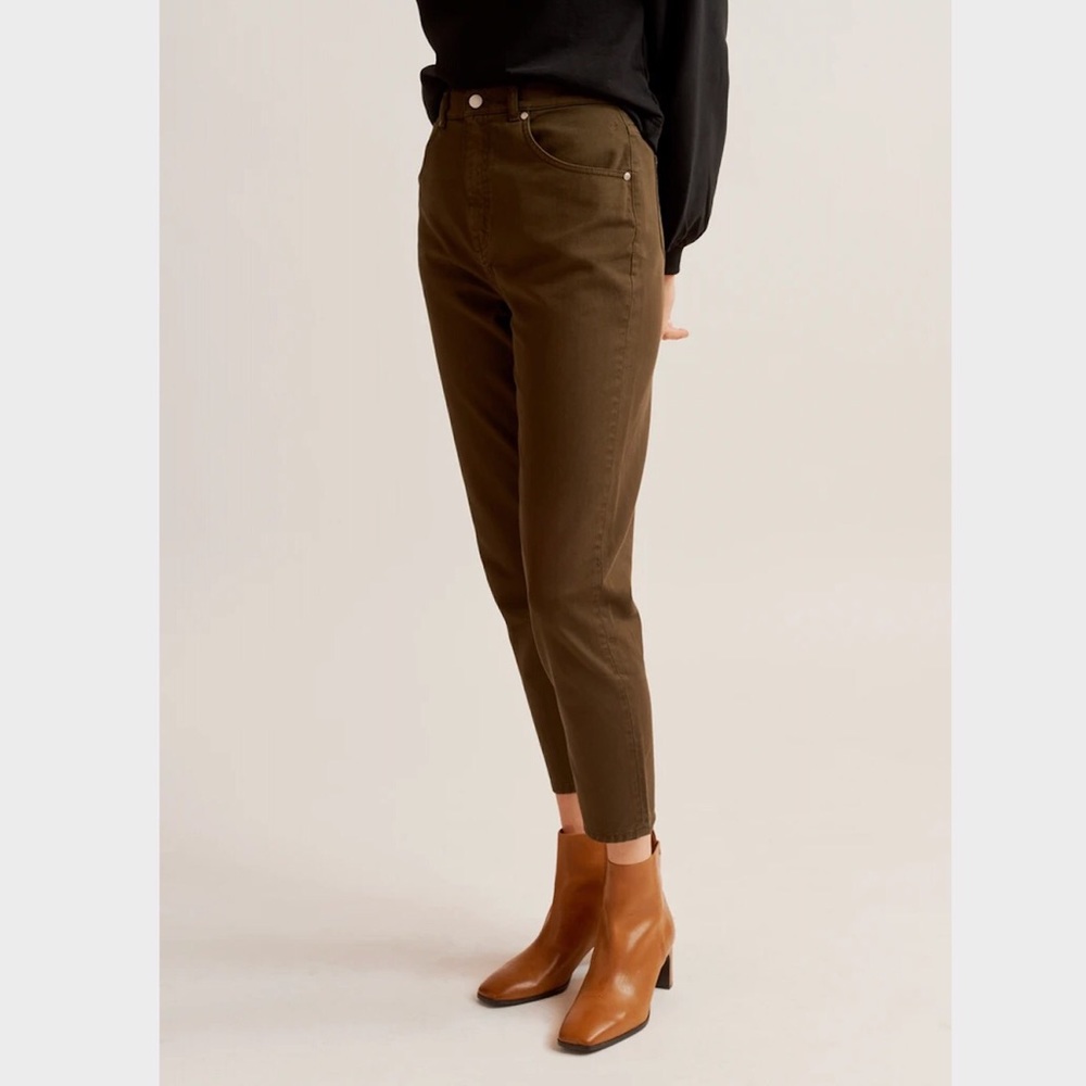 High Waisted Tapered Trousers
